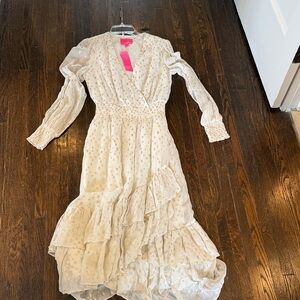 Lilly Pulitzer Cream Ruffle Tiered Maxi Dress